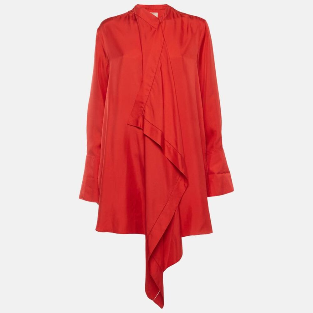 Roksanda Ilincic Red Silk Draped Mini Dress S